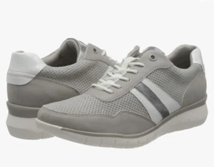 Tamaris Womens grey trainers UK 4.5 1-23762-26 Sneakers White Lace Up - Picture 1 of 12