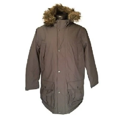 Timberland Men’s Size Small Waterproof Hooded Parka Jacket Gray Faux Fur Lined  - Image 1 of 4