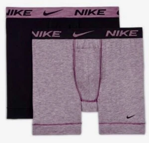 NIKE 2 Pack Dri Fit ReLuxe Micro Black Dk Pink Boxer Brief Underwear NEW Mens S - Picture 1 of 9