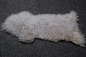 100% Natural Ivory Fur Sheep Skin Rug Luxury Throw Silky Warm Floor Carpet Mat43 - Imagen 1 de 4