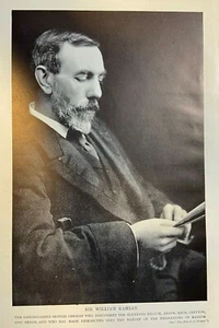 1904 Vintage Magazine Illustration British Chemist Sir William Ramsey - Picture 1 of 1