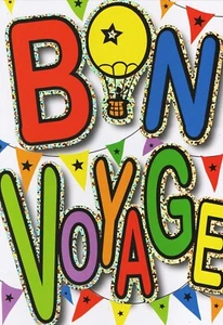 'BON VOYAGE' GREETINGS CARD AND ENVELOPE 5"x 7" - Picture 1 of 3
