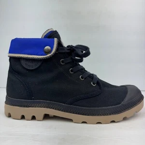 Palladium Boots Womens 8.5 Hi Sock TFL F Navy Combat Lace Up Canvas 93610-400-M - Picture 1 of 7