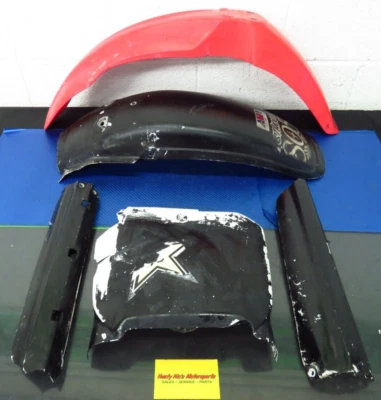 1990 Yamaha Yz250 Plastics kit front rear fork guard plastic Rough guards - Image 1 of 4