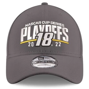Kyle Busch #18 New Era NASCAR Driver 9FORTY Snapback  Adjustable Hat Charcoal - Picture 1 of 3