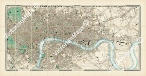 Cruchley's New Plan London antique Georgian map guide 1832 XL art poster print - Picture 1 of 7