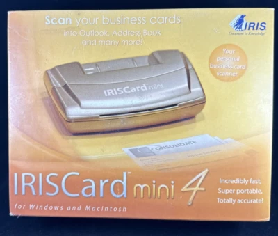 IRIS Card mini 4 -Personal Business Card Scanner, New Sealed in factory  plastic - Image 1 of 4