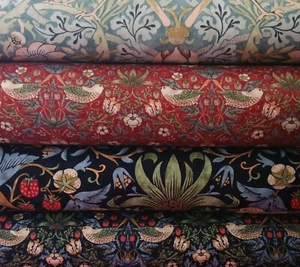 Tela colección William Morris Kelmscott 110 cm de ancho, ladrón de fresas por 50 cm - Imagen 1 de 89