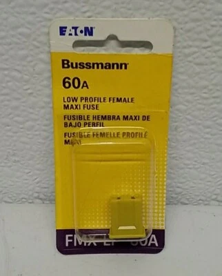 Maxi fusible hembra de bajo perfil Eaton Bussmann 60A BP/FMX-60LP-RP Eaton Bussmann 60A - estilo hoja 32V Foto 1 de 4