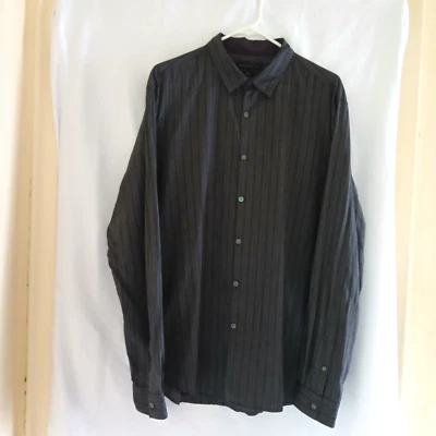 John Varvatos Striped Slim-fit Tapered Casual Shirt Size Extra Large - Image 1 of 3