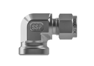 3/8 Tube OD x 3/8 FNPT 316ss Female Elbow Fitting SSP DuoLok ISSD6FE6 - Picture 1 of 2