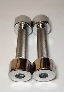 Vintage AMF Whitely 3lb Chrome Dumbbells - Picture 1 of 3