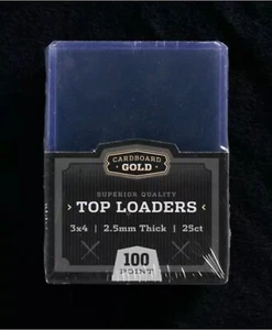Pack of (25)- Cardboard Gold Thick Toploaders Top Loaders Pack- 100pt- Brand New - Imagen 1 de 1
