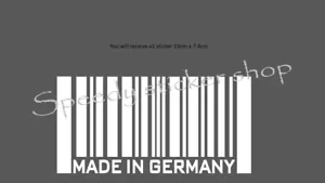 MADE IN GERMANY funny car sticker decal vinyl bmw audi x1 sticker A036 - Picture 1 of 3