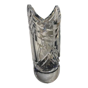 Vintage Vase Ancient Dynasty HOYA 1980's Fumio Sasa Clear Swag Cut Discontinued - Picture 1 of 16