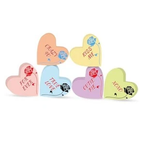 Valentine's Day Decorations,Pieces Wooden Heart Printed Decorative 6 - Picture 1 of 8
