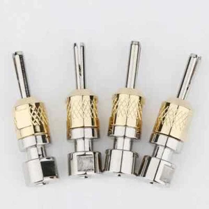 4PCS Rhodium Plated Banana Plug Solder Locking Connector for Audio Speaker Cable - Picture 1 of 6