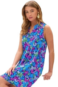 Dear Scarlett Womens Lizzy Sleeveless Relaxed Tank Dress, Royal - Picture 1 of 1