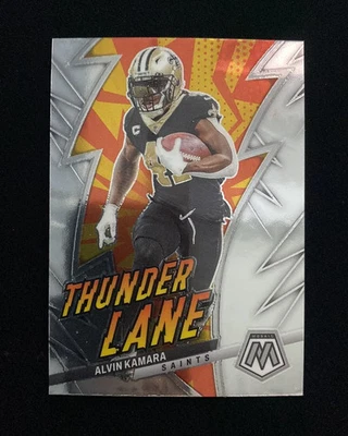 2023 Mosaic Thunder Lane #TL-AK Alvin Kamara Saints - Image 1 of 4