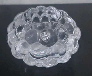 Orrefors Himbeer Kristallglas Kerzenhalter / Windlicht Teelicht  - Bild 1 von 5