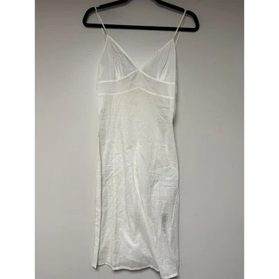 Jill Stuart White Cotton Slip Dress Midi Spaghetti Strap Size 2 - Image 1 of 4