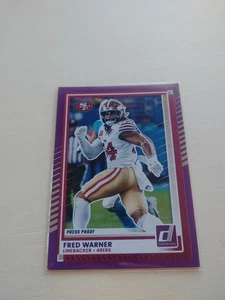 2025 Panini Donruss - Fred Warner #131 Purple Press Proof 49ers - Picture 1 of 3