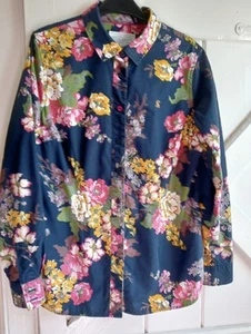 JOULES MAYWELL SUPER DUPER FLORAL SHIRT LONG SLEEVED Size 14 A1 Used Condition - Picture 1 of 11