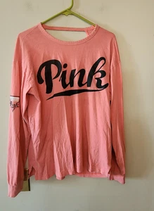 Victoria's Secret ROSA Camisa Manga Larga Talla Mujer Mediana Oversize - Imagen 1 de 5