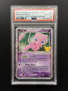 Mew ex 88/92 Celebrations: Classic Collection Holo Pokemon TCG - PSA 10 Gem Mint - Bild 1 von 2