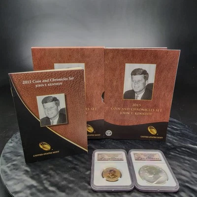 2015 P REV. PROOF Presidential  John F. Kennedy COIN & CHRONICLES set NGC PF69 - Image 1 of 4
