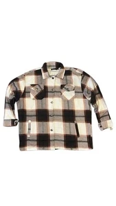 Camisa de franela pesada de algodón para hombre a cuadros leñador manga larga a cuadros trabajo informal - Imagen 1 de 5