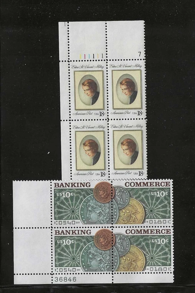 US SCOTT  #1926 & 1577-1578 TWO NICE PLATE BLOCKS OF  4 MNH TAKE A LQQK ! - Image 1 of 1