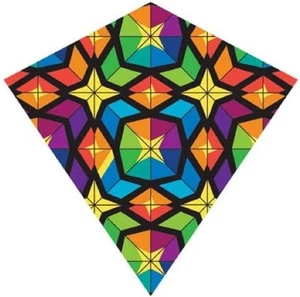 X-Kites 25" ColorMax Nylon Kite w/Line, Winder, & Skytails Fiberglass - Mosaic - Picture 1 of 3