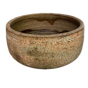 Jardinera de gres artístico de estudio marrón moteado de Great Western Pottery, firmada - Imagen 1 de 11