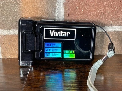 Videocámara portátil Vivitar DVR 865HD de alta definición negra sin probar Foto 1 de 4