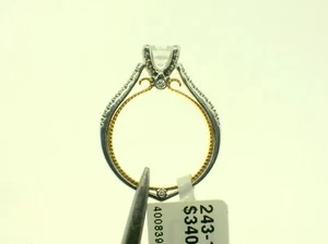 VERRAGIO 18K COUTURE ENG-0412-TT MOUNT 0.25CTW DIAMONDS-SIZE 6.75US-RETAIL$3400 - Picture 1 of 8
