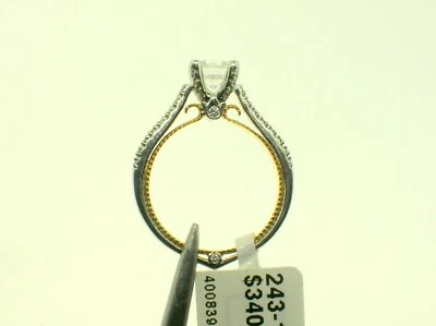  VERRAGIO 18K COUTURE ENG-0412-TT MOUNT 0.25CTW DIAMONDS-SIZE 6.75US-RETAIL$3400 - Image 1 of 4