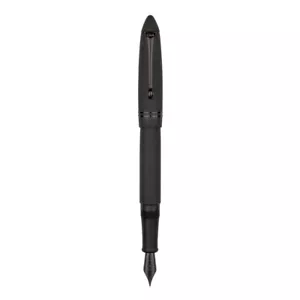 Pluma Estilográfica Click Yen Ebonite (Plumín Fino | Borde Negro) Negro Mate - Imagen 1 de 2