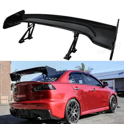 Glossy Black 46" GT Style Rear Trunk Spoiler Lip Roof Wing For Mitsubishi Lancer - Image 1 of 4