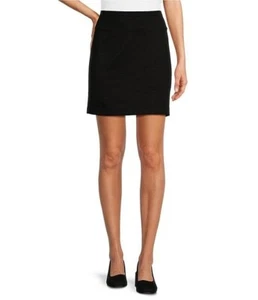 New Eileen Fisher Black Knit Wool blend Stretch Pull-on Mini Skirt Size Small S - Picture 1 of 7