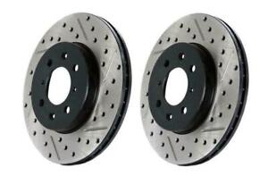 StopTech Slotted & Drilled Rear Brake Rotors for 11-13 BMW 535i