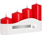 4 Stck Stumpenkerzen Kerzen Weihnachtskerzen Dekokerzen Tischdeko Advent