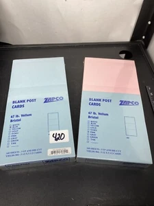 Zapco 5 1/2" X 3 1/2" Blank POST CARD 5 1/2" X 10 1/2" SHEET, 1,008 Postcards - Picture 1 of 8