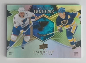 2023-24 Exquisita Colección Tándems Casco Brett Dorado / Adam Oates /99 Azul - Imagen 1 de 2