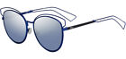 Dior Sideral 2 Women's Blue/Matte Black Cat Eye Sunglasses - 0Mzp Nk - Italy