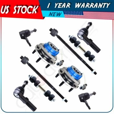 Kit de suspensión de 10 piezas de cojinete de rueda delantera varilla de amarre para Cadillac Deville 2000-2005 Foto 1 de 4