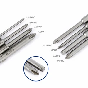 Lengthened 80-200mm Magnetism Screwdriver Bits Cross Of Plums PH00 PH0 PH1 PH2 - Picture 1 of 24