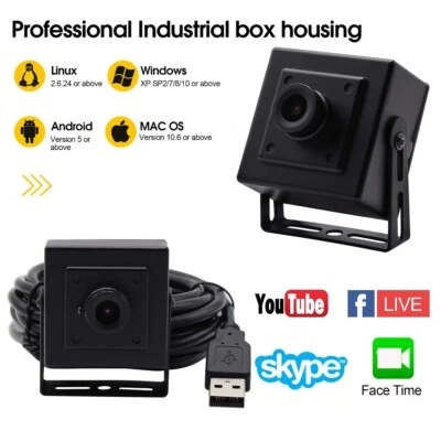 Cámara web de video con sensor USB UVC I MX179 de 8 megapíxeles con lente de 2,8 mm estuche metálico Foto 1 de 4