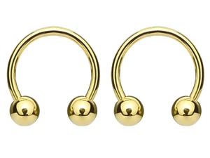 Gold Hufeisen Schmuck Circular Barbell Ohr Piercing Schmuck Chirurgenstahl - Bild 1 von 7
