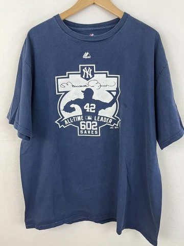 Majestic Men's 2011 NY YANKEES Mariano Rivera 602 Saves T-Shirt Size: XL Cover